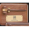 Walnut Plaque w/ American Walnut Gavel